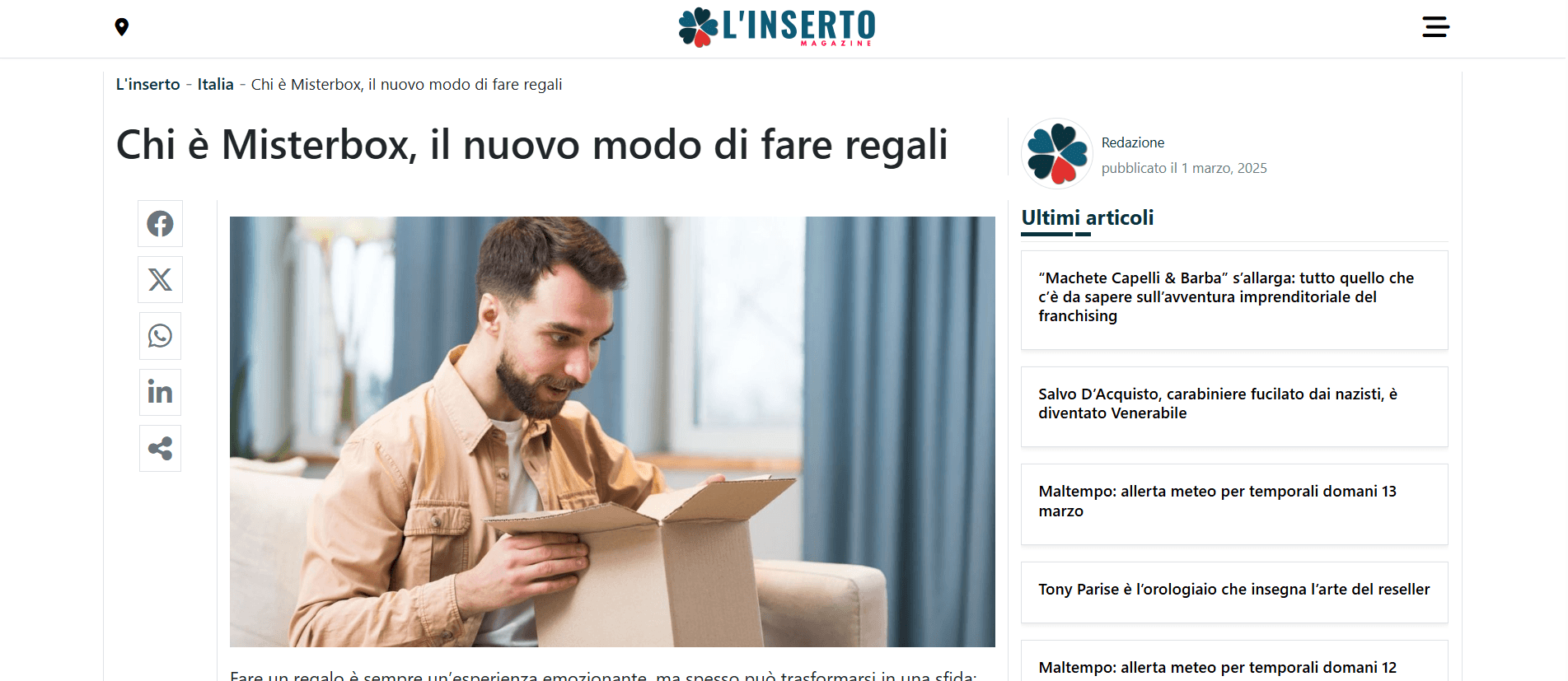 Chi è Misterbox, il nuovo modo di fare regali