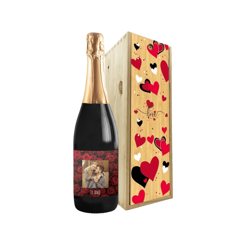 Prosecco DOC Personalizzato con Cassa in Legno