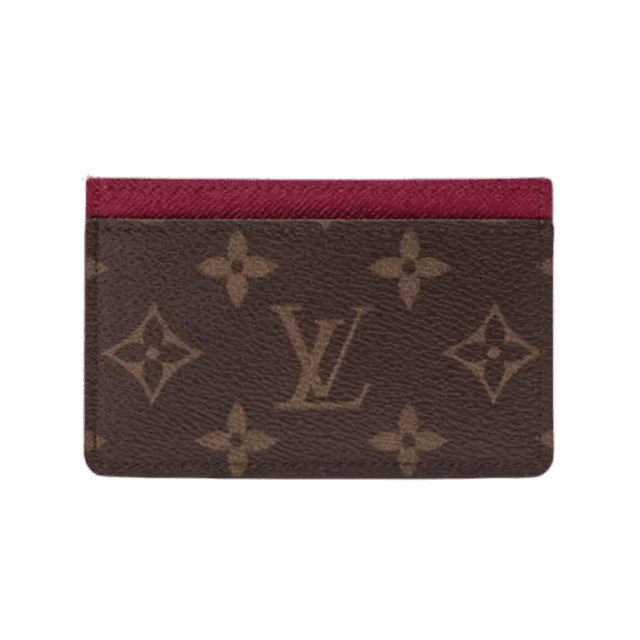 Porta Carte Monogram Fuchsia