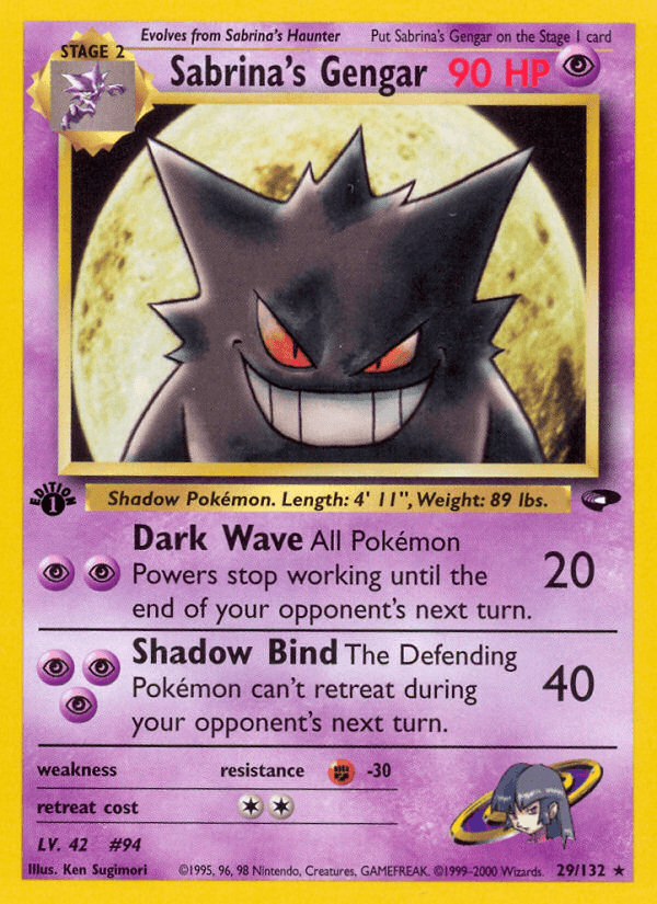 Sabrina's Gengar 29/132 1st Edition PSA 10 – Gym Challenge