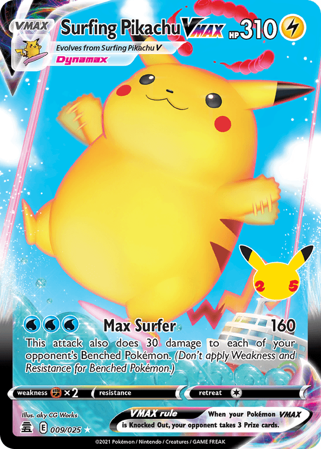 Surfing Pikachu VMAX 009/025 – Celebrations – English
