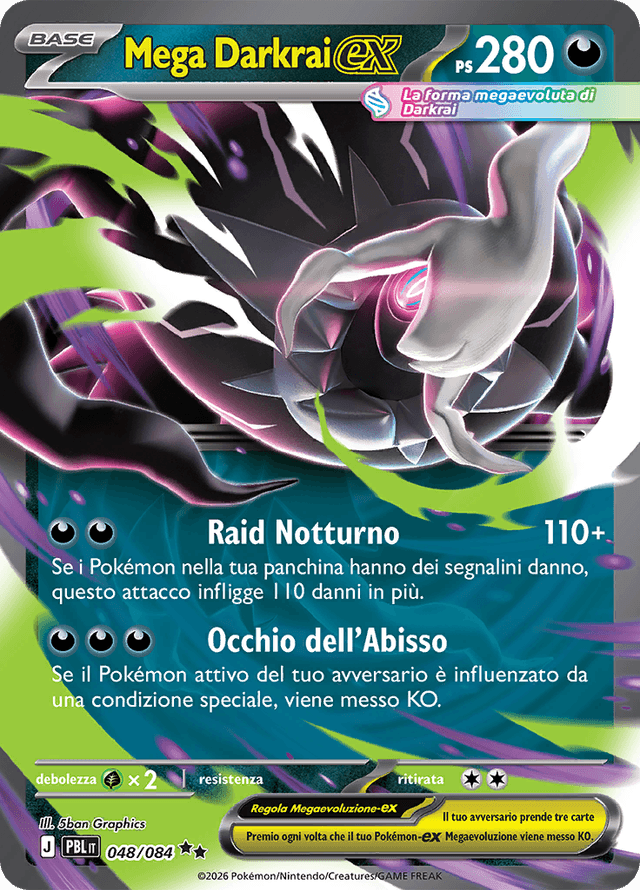 Mega Darkrai-ex 048/084 – Megaevoluzione - Buio Pesto