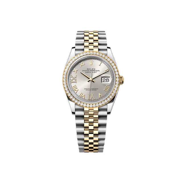 Datejust 36 in Acciaio Oystersteel, Oro Giallo e Diamanti - Referenza 126283RBR