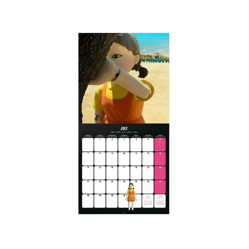 Calendario 2025 da Muro Squid Game 30x30cm