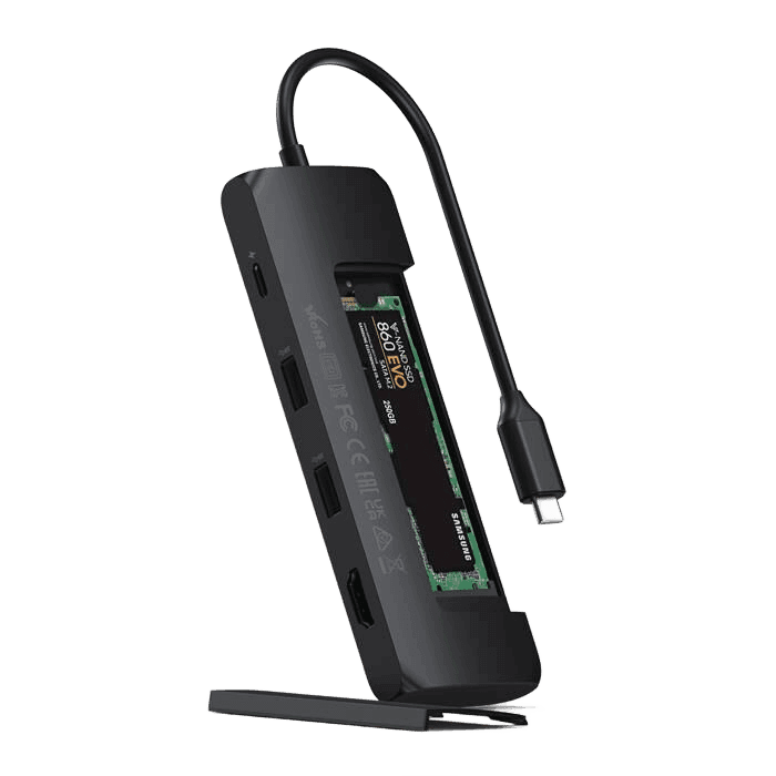 Satechi Hub USB-C Hybrid Multiport con SSD