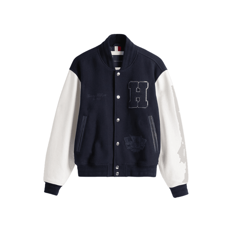 Giacca College Relaxed Fit in Misto Lana