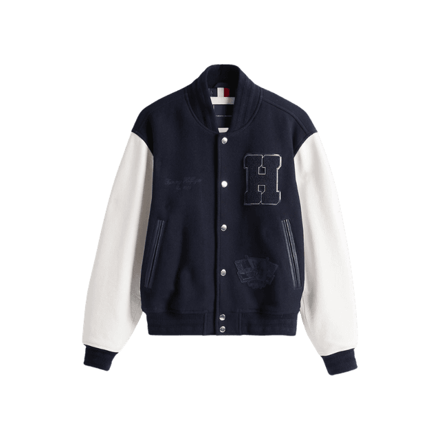Giacca College Relaxed Fit in Misto Lana