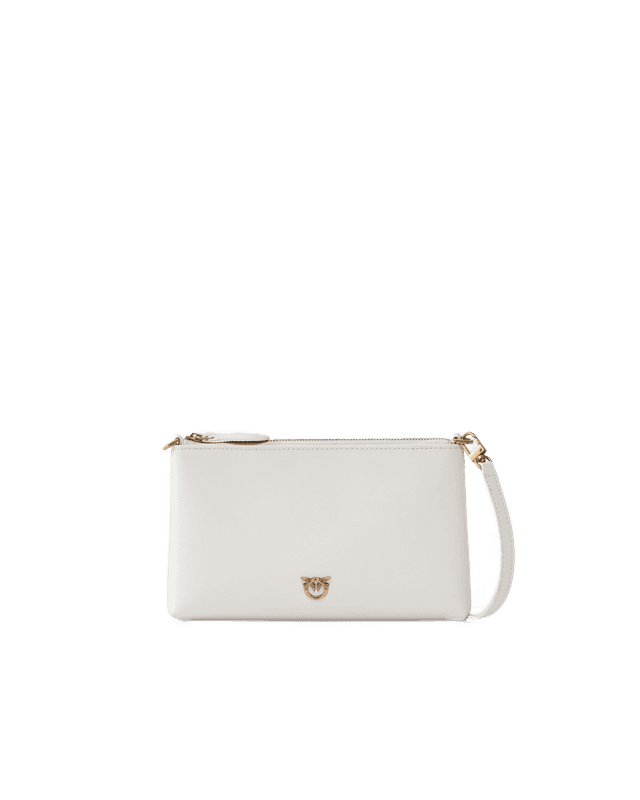 Pochette piatta in pelle con logo Love Birds