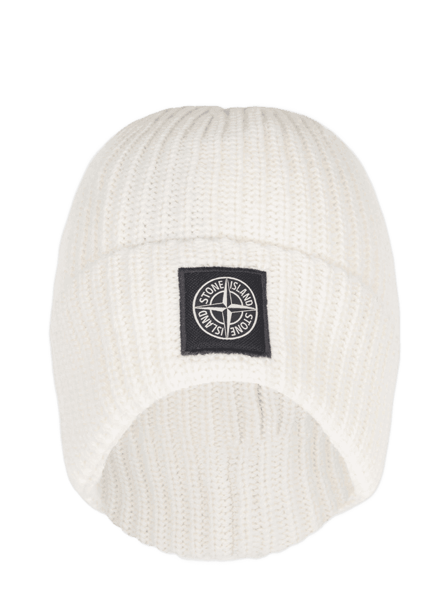 Stone Island Cappello Zuccotto Lana Avorio