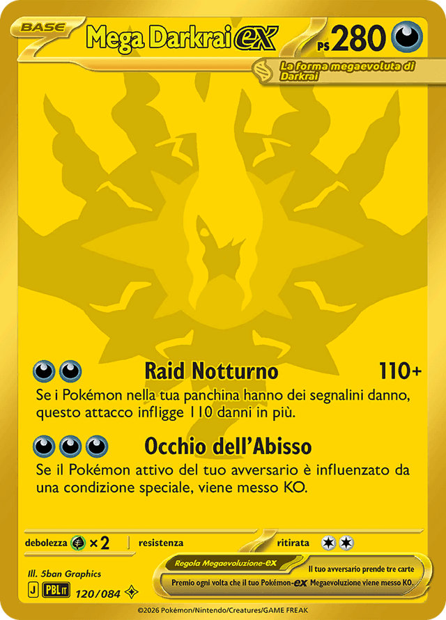 Mega Darkrai-ex 120/084 – Megaevoluzione - Buio Pesto