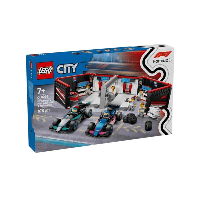 LEGO City Garage con Mercedes-AMG e Alpine F1