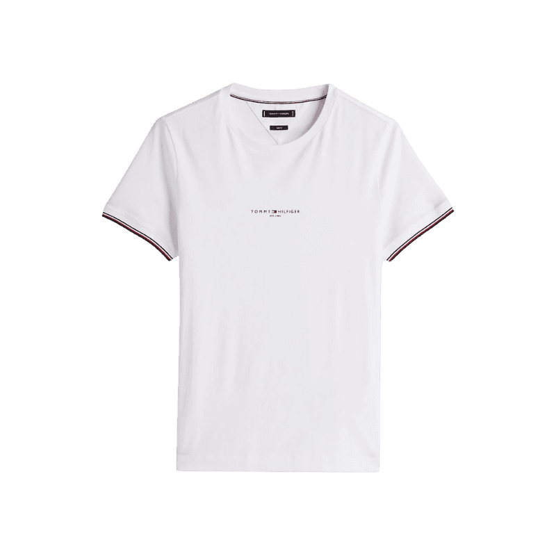 T-shirt Slim Fit con Bordi a Contrasto