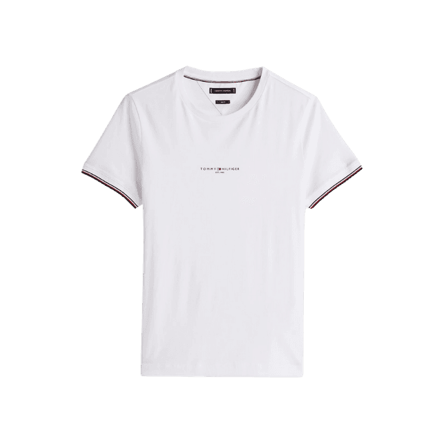 T-shirt Slim Fit con Bordi a Contrasto