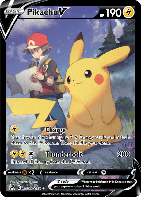 Pikachu V TG16/TG30 – Lost Origin Trainer Gallery – English