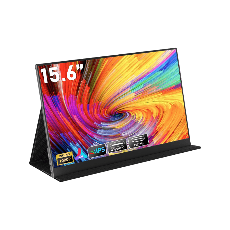 Hongo Monitor Portatile 15,6" FHD per Laptop con Doppi Altoparlanti Integrati