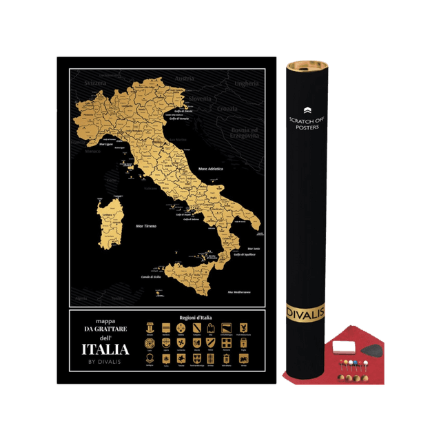 Divalis Mappa dell'Italia da Grattare