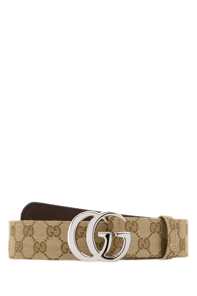 Gucci GG Fabric Belt Beige