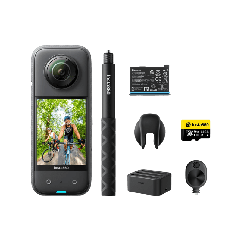 Insta360 X3 Kit Ultimate - Action Cam 360 impermeabile con sensore da 1/2" Foto 360 da 72MP e Video 360 5.7K