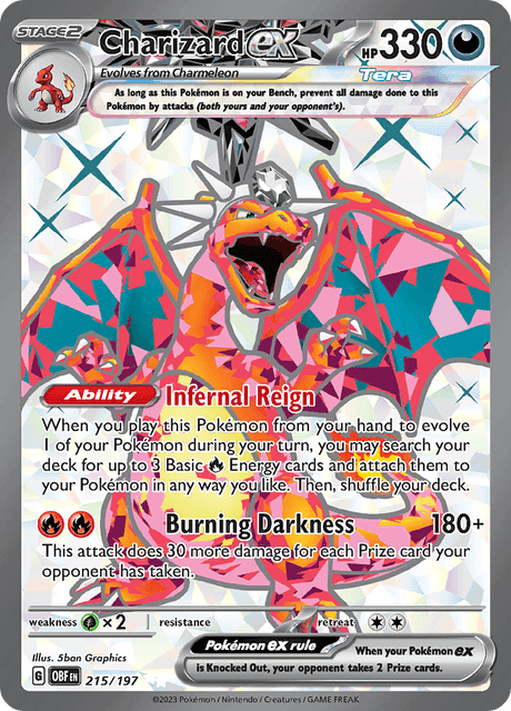 Charizard ex 215/197 Ultra Rare – Ossidiana Infuocata
