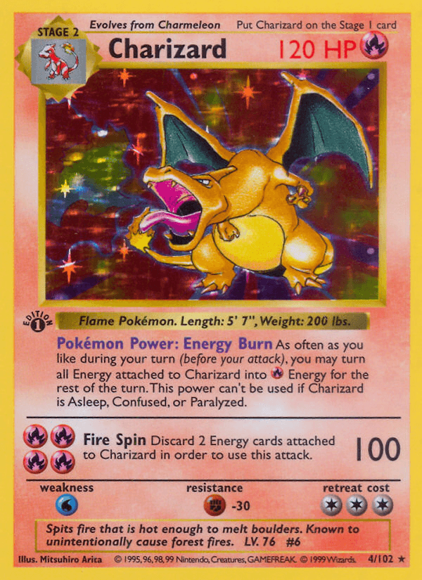Charizard Set Base 1ª Edizione 4/102 – Set Base