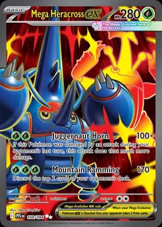 Mega Heracross ex 108/094 Ultra Rare – Fiamme Spettrali
