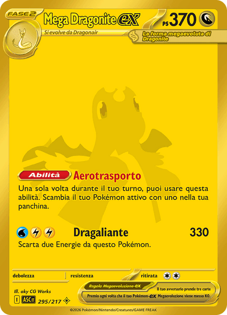 Mega Dragonite-ex 295/217 Rara Mega Iper – Ascesa Eroica – IT