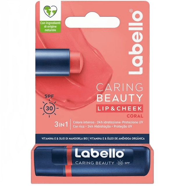 Labello Caring Beauty Coral SPF30 Lip and Cheek 4,8 g