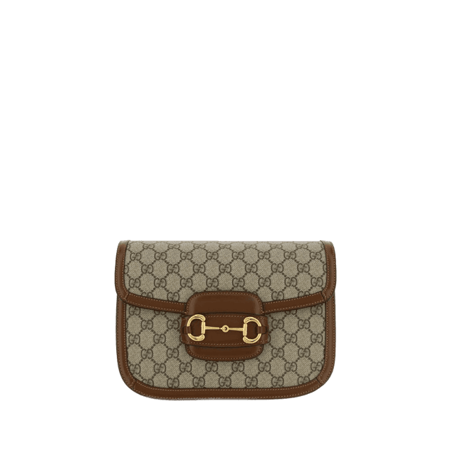 Gucci Horsebit Shoulder Bag Beige