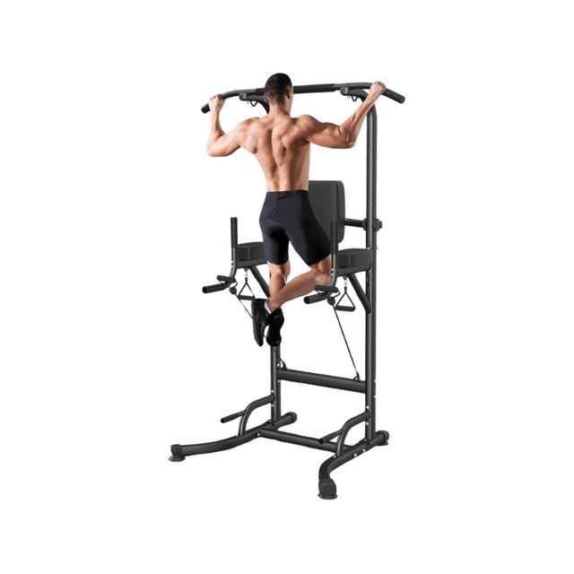 Power Tower Dip Station con Barra per Trazioni