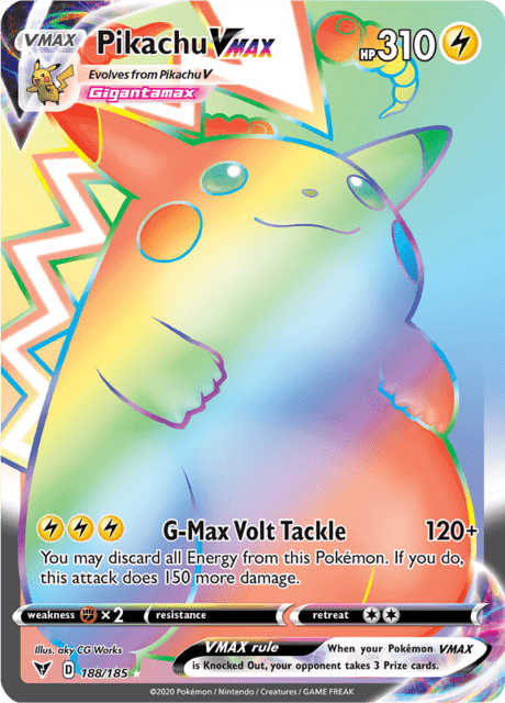 Pikachu VMAX 188/185 Rainbow Rare – Vivid Voltage – English