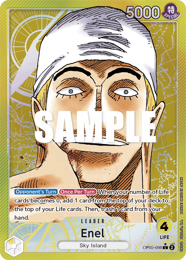 Enel OP05-098 Alternate Art Leader – Awakening of the New Era