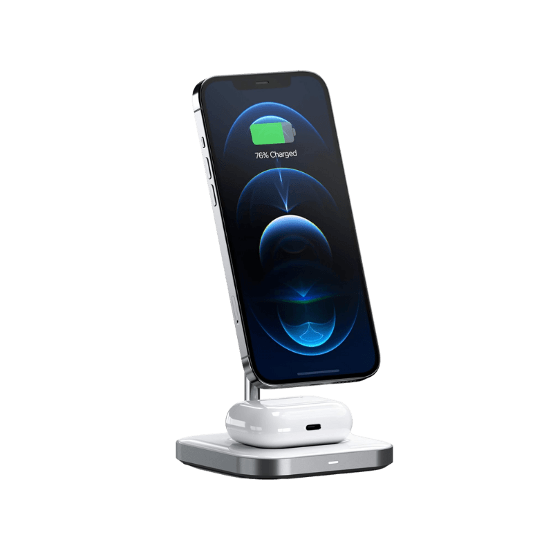 Satechi Supporto per la Ricarica Wireless 2 in 1 in Alluminio