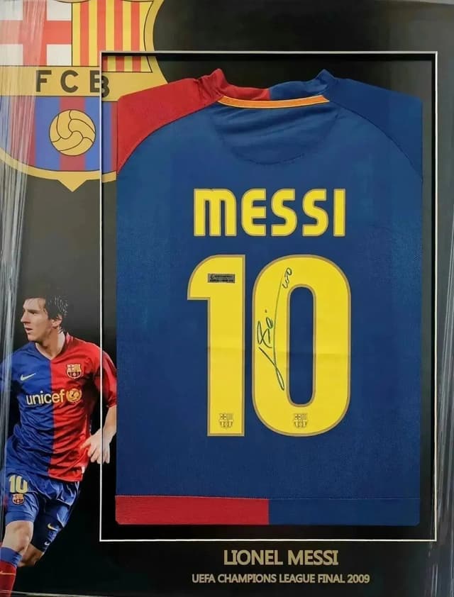 Maglia autografata Lionel Messi Barcelona 2008-09 Treble