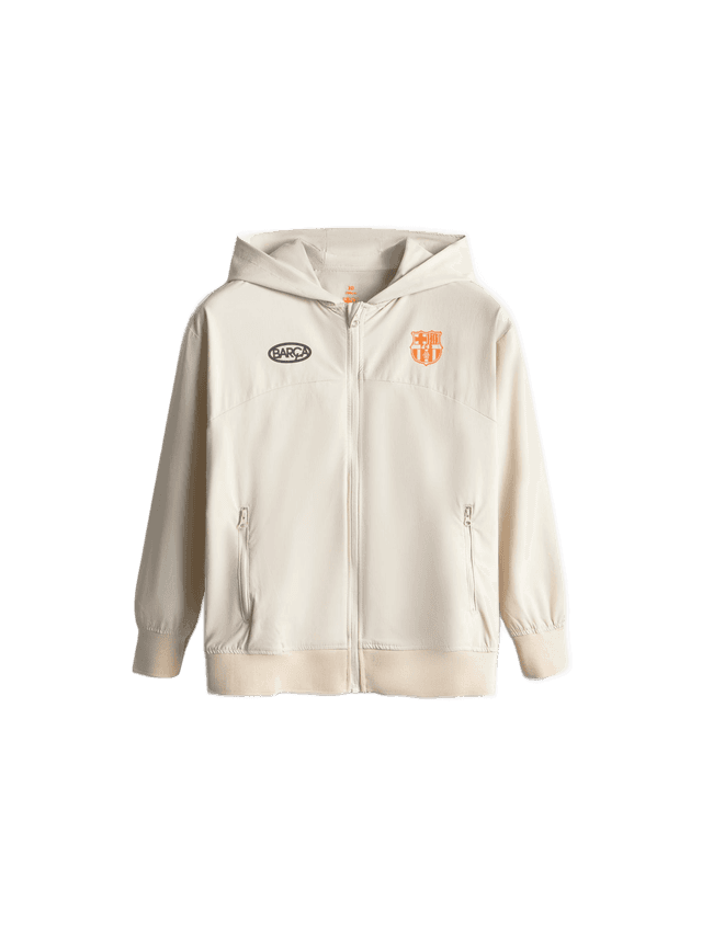 Light Jacket White Barça Essentials - Junior