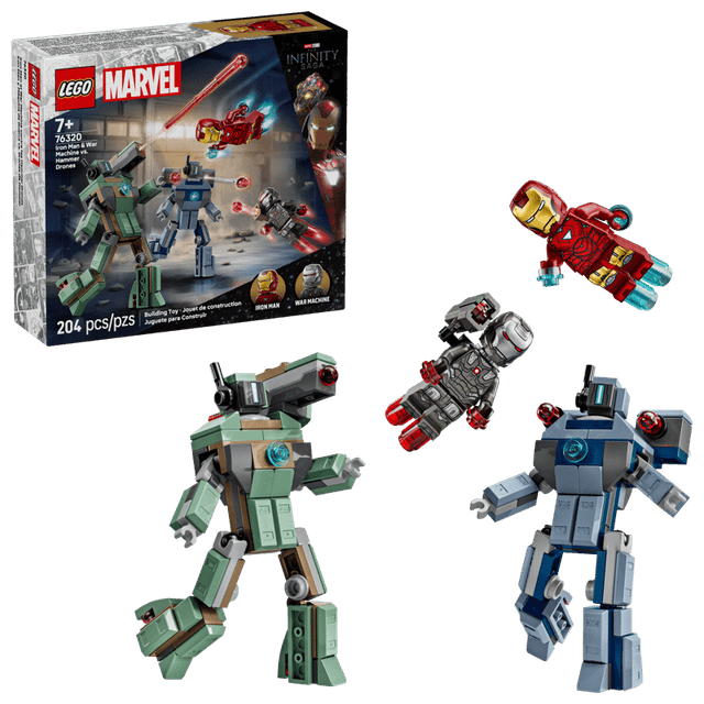 Iron Man e War Machine contro i droni di Hammer (LEGO 76320)