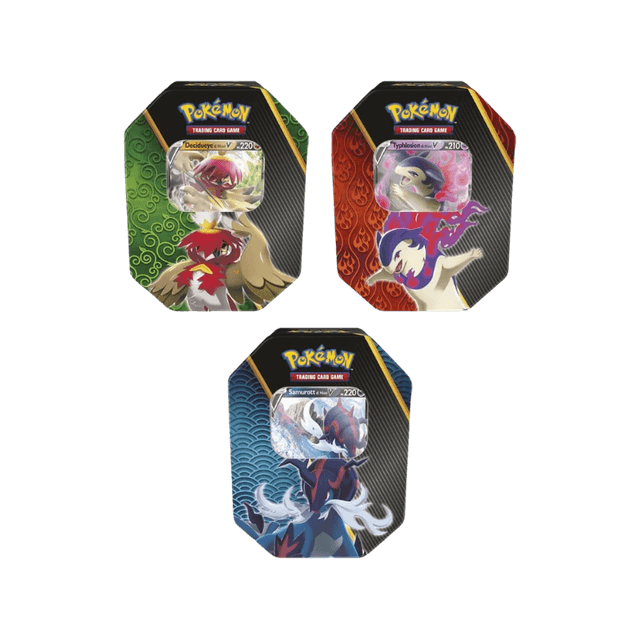 Tris Tin da Collezione Poteri Divergenti V: Decidueye, Typhlosion e Samurott