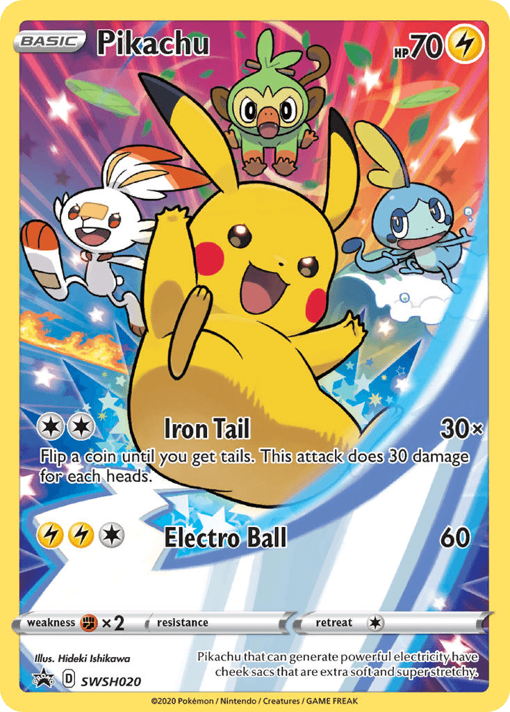 Pikachu SWSH020 – Sword & Shield Black Star Promo – English