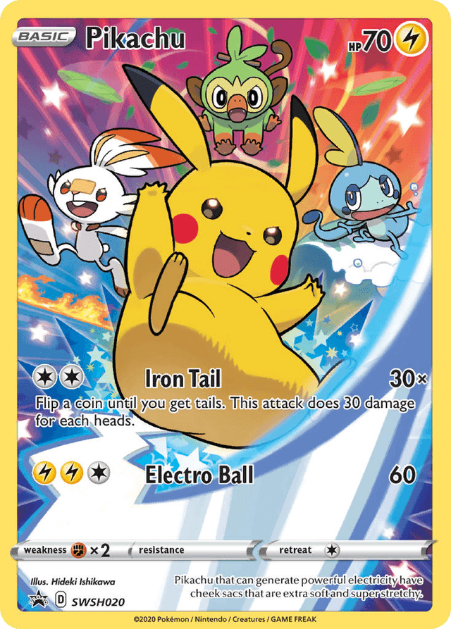 Pikachu SWSH020 – Sword & Shield Black Star Promo – English