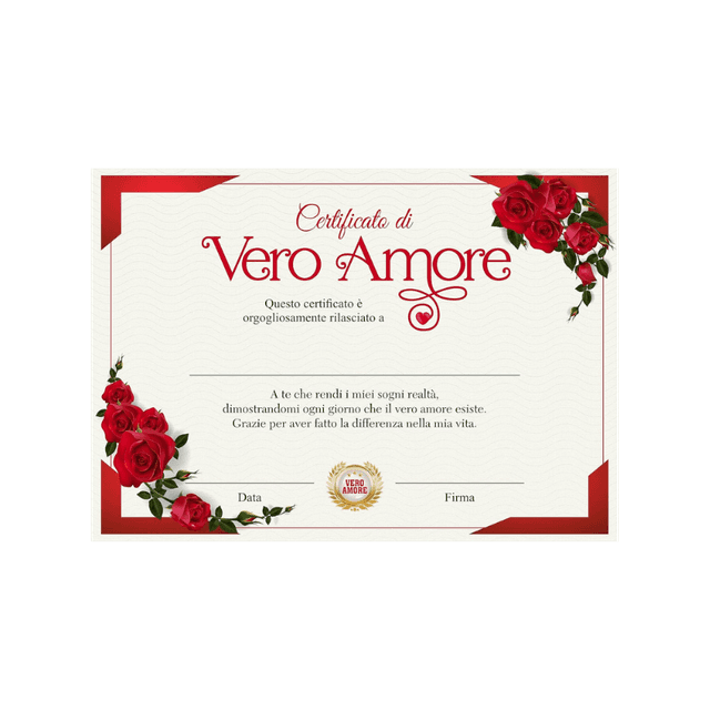 Certificato di Vero Amore
