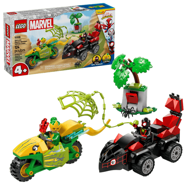 Inseguimento sui dino-veicoli di Spin ed Electro (LEGO 11198)