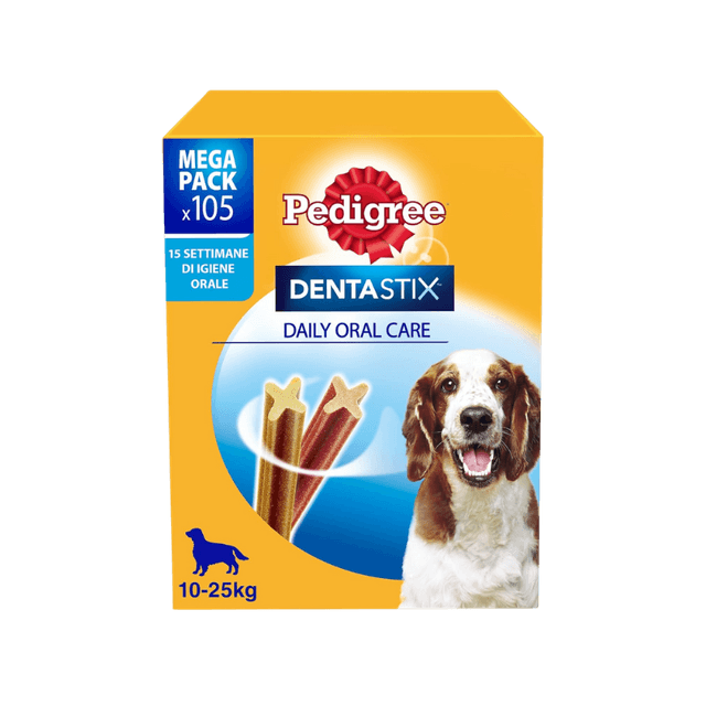 Pedigree Dentastix Snack per l'Igiene Orale per Cani 180g 105 Pezzi