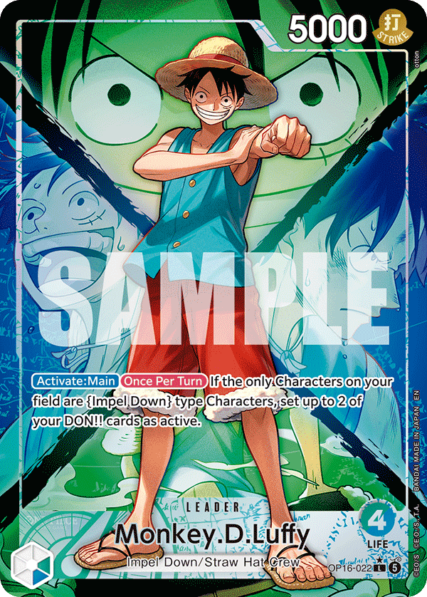 Monkey.D.Luffy OP16-022 Alternate Art Leader – The Time of Battle