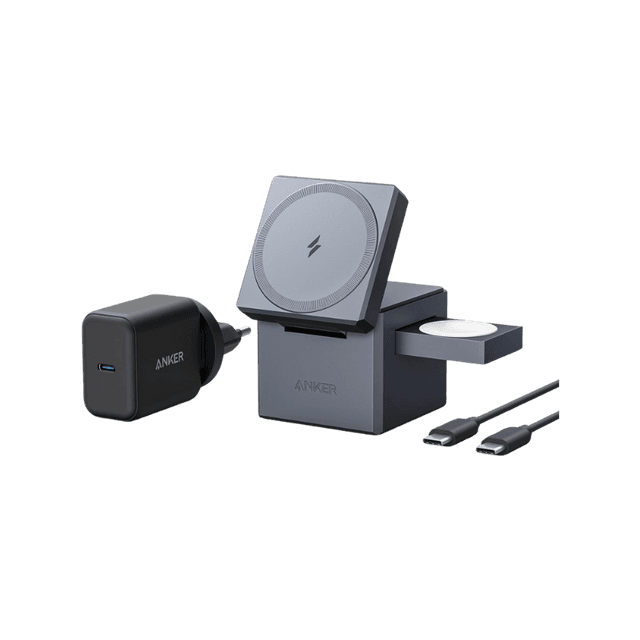 Anker Caricatore Wireless iPhone Cube 3 in 1 con MagSafe 15W