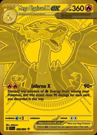 Mega Charizard X ex 130/094 Mega Hyper Rare – Fiamme Spettrali