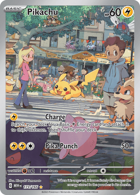Pikachu 173/165 Illustration Rare – Scarlet & Violet 151 – English
