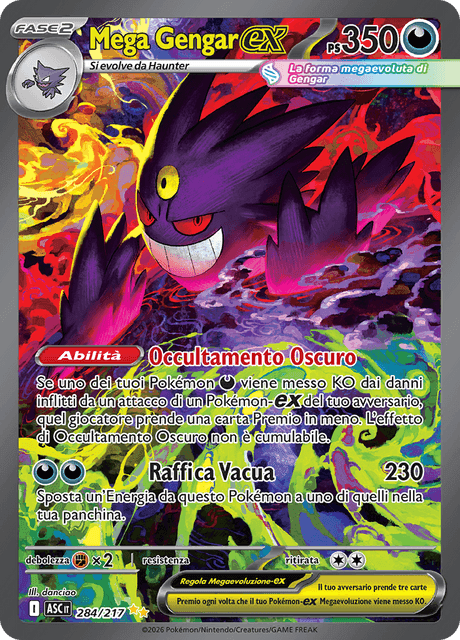 Mega Gengar-ex 284/217 Rara Illustrazione Speciale – Ascesa Eroica – IT