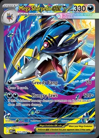 Mega Sharpedo ex 127/094 Special Illustration Rare – Fiamme Spettrali