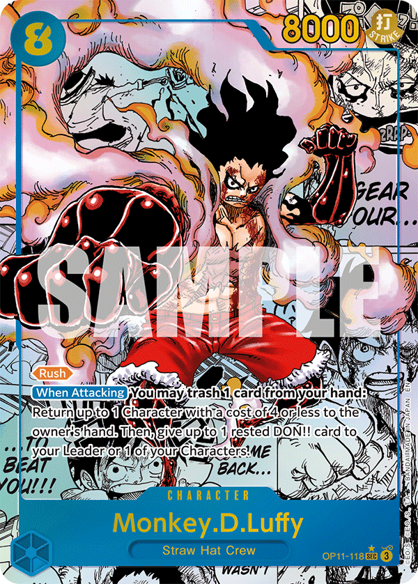 Monkey.D.Luffy OP11-118 Manga Rare – A Fist of Divine Speed