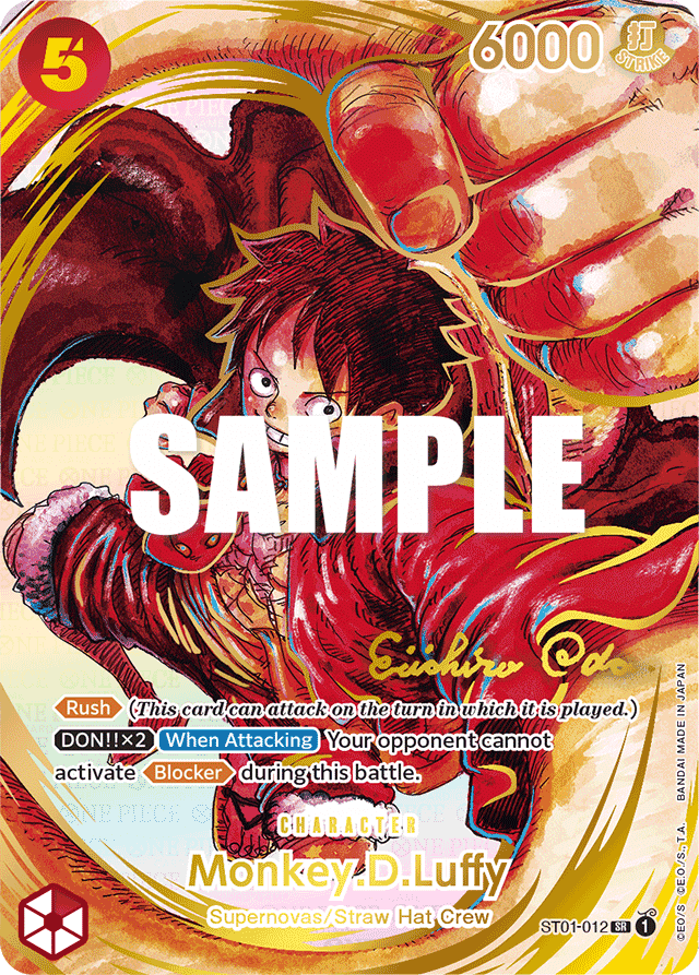 Monkey.D.Luffy ST01-012 Gold-Stamped Signature – Awakening of the New Era