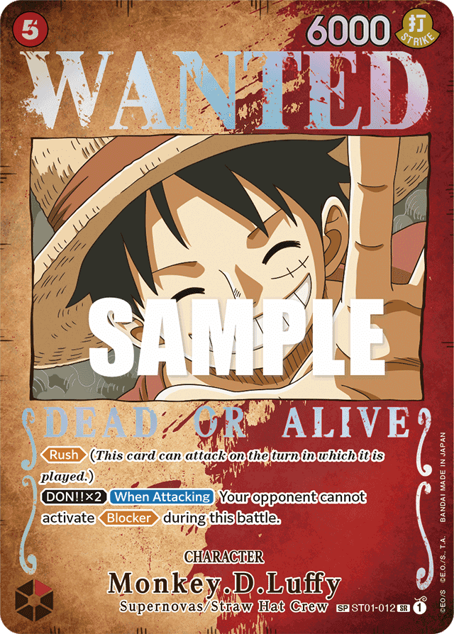 Monkey.D.Luffy ST01-012 Wanted Poster – Pillars of Strength